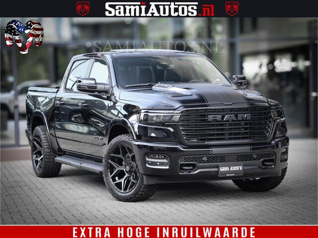 Dodge 1500 RAM Laramie Night | Face Lift | 420Pk 636 Nn | Extra Groot Scherm + Passagiers Scherm | Comfortabele Dubbele Cabine met Royale 5 Zitplaatsen | BPM vrij | Nu Leverbaar uit Voorraad | Voorraad Nr 2220 - 5039