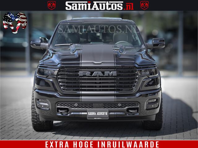 Dodge 1500 RAM Laramie Night | Face Lift | 420Pk 636 Nn | Extra Groot Scherm + Passagiers Scherm | Comfortabele Dubbele Cabine met Royale 5 Zitplaatsen | BPM vrij | Nu Leverbaar uit Voorraad | Voorraad Nr 2220 - 5039