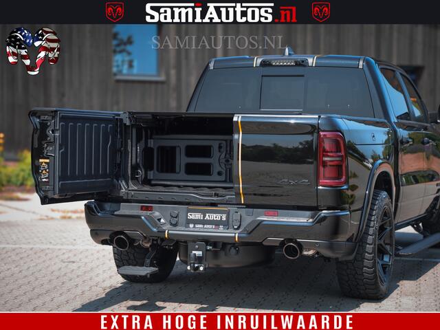 Dodge 1500 Ram Limited Night High Output 540HP 706Nm | Massage + Full Option | De Meest Luxe en Volle Pick-Up in zijn Klasse | Comfortabele Dubbele Cabine met Royale 5 Zitplaatsen | BPM vrij | Nu Leverbaar uit Voorraad | Voorraad Nr 2324 - 5142