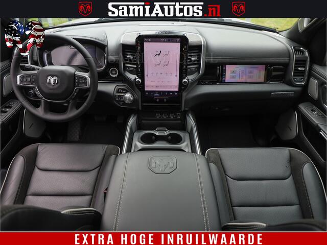 Dodge 1500 RAM GEEN MEERPRIJS | ALL IN | HELLCAT WHEELS | WIDE BODY | Laramie Night | 420Pk 636 Nn | Extra Groot Scherm + Passagiers Scherm | Comfortabele Dubbele Cabine met Royale 5 Zitplaatsen | Nu Leverbaar uit Voorraad | Voorraad Nr 2223 - 5047