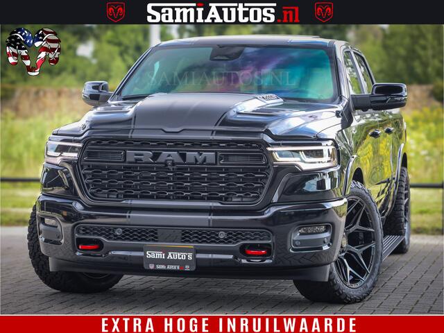 Dodge 1500 Ram Limited Night High Output 540HP 706Nm | Massage + Full Option | De Meest Luxe en Volle Pick-Up in zijn Klasse | Comfortabele Dubbele Cabine met Royale 5 Zitplaatsen | BPM vrij | Nu Leverbaar uit Voorraad | Voorraad Nr 2293 - 7688