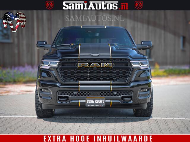 Dodge 1500 Ram Limited Night H.O 540HP 706Nm | Massage + Full Option | De Meest Luxe en Volle Pick-Up in zijn Klasse | Comfortabele Dubbele Cabine met Royale 5 Zitplaatsen | BPM vrij | Nu Leverbaar uit Voorraad | Voorraad Nr 2353 - 5412
