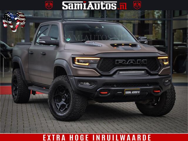 Dodge 1500 Ram TRX HELLCAT 712 PK 6.2 V8 | MEGA DIK | BOM VOL | BLACK ON BLACK | CREW CAB DUBBELE CABINE DC | 5 PERSOONS GRIJS KENTEKEN |