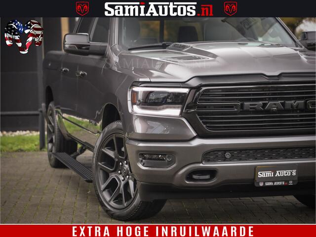 Dodge 1500 RAM SPORT 5.7 V8 HEMI | Virtual | Mega Vol | MWK Klep | XB9 | Adaptive Cruise | 4x4 | Crew Cab | Granite Crystal | Dubbel Cabine DC | 5 persoons | Eerste Eigenaar | Z.G.A.N |