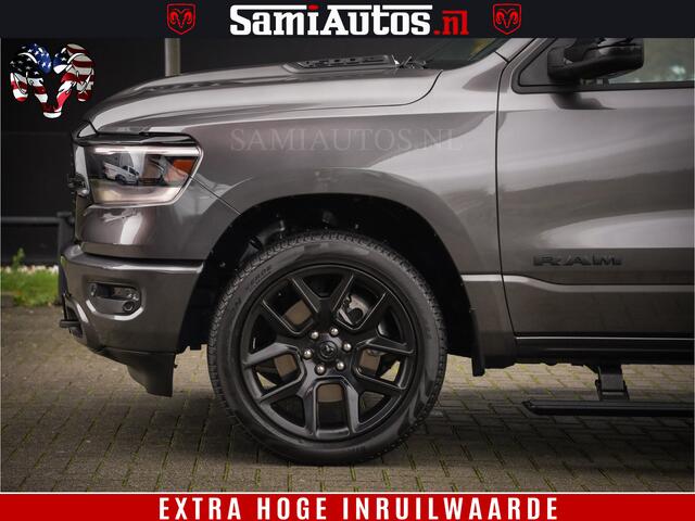 Dodge 1500 RAM SPORT 5.7 V8 HEMI | Virtual | Mega Vol | MWK Klep | XB9 | Adaptive Cruise | 4x4 | Crew Cab | Granite Crystal | Dubbel Cabine DC | 5 persoons | Eerste Eigenaar | Z.G.A.N |
