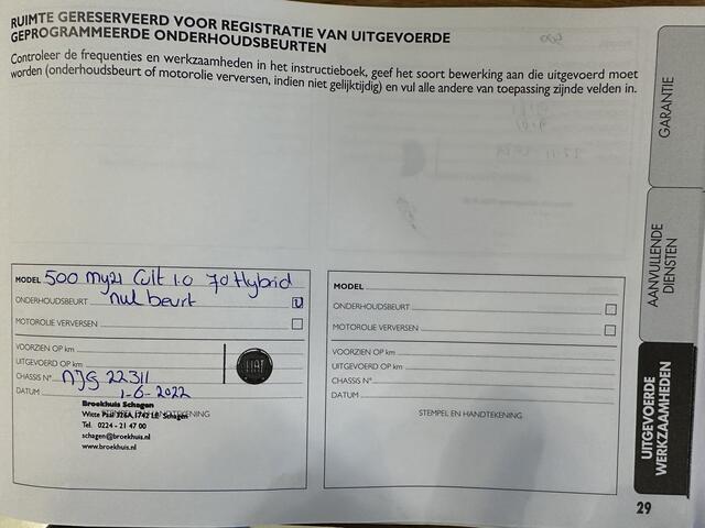 Fiat 500 1.0 Hybrid Cult / 9.886km!! / Nap / uniek /