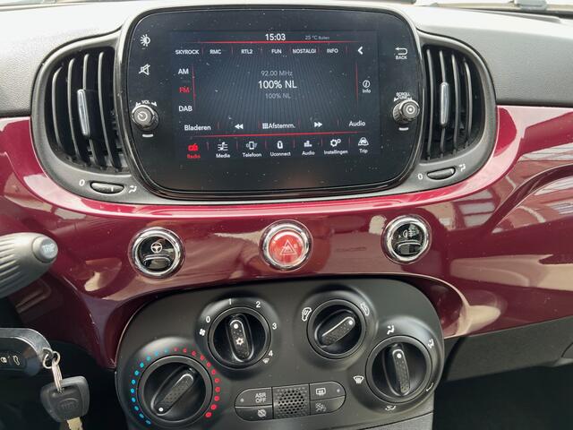 Fiat 500 1.0 Hybrid Dolcevita Airco / Panoramadak / Apple Carplay / Leder Int / 15" LM Velgen / Park Sensors / 1e Eigenaar!