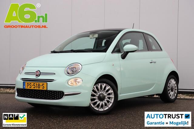 Fiat 500 0.9 TwinAir Turbo Lounge Mint Groen! Panoramadak Navi DAB+ Cruise Bluetooth Airco