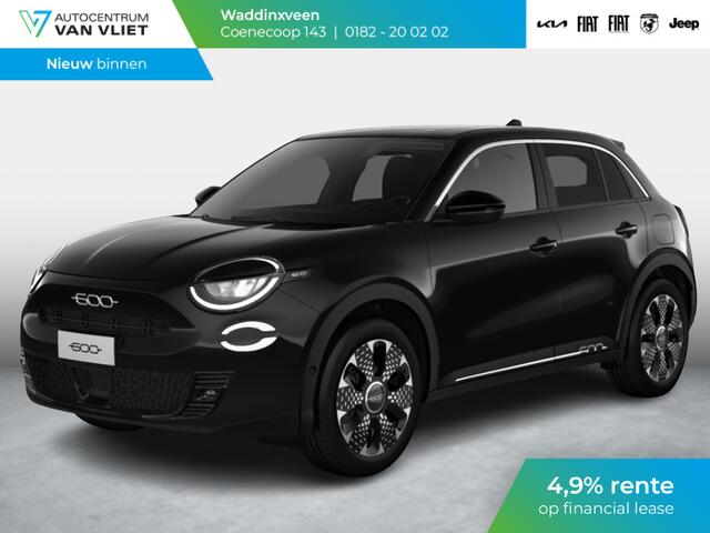Fiat 600 1.2 Hybrid 136 La Prima | Leder | Stoelmassage | Trekhaak | Camera| Carplay | Adapt. Cruise | Winter Pack
