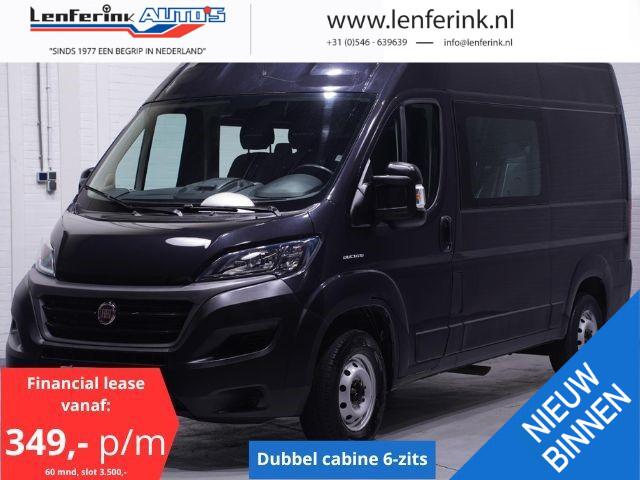 Fiat DUCATO 2.3 MultiJet 120 pk Dubbel Cabine L2H2 Navi Camera, Cruise Control, Trekhaak 2.500 kg, 6-Zits, NAP