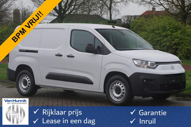 Fiat E-Doblo L2 50 kWh Plus BPM VRIJ Climate, Navi, Camera, Betimmering, 2x Schuifdeur!! BB02*