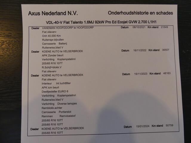 Fiat TALENTO 1.6 MJ 125PK EURO 6 - Airco - Navi - Cruise - ¤12.900,- Excl.