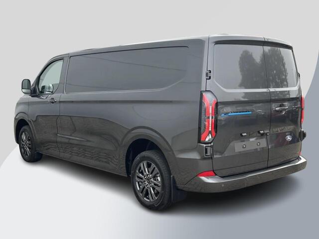 Ford E-Transit Cust. 320 L2H1 Limited 65 kWh 218pk | VOORRAAD | Inklapbare trekhaak | 17 inch lichtmetalen velgen (Carbonised Grey) | Driver Assistent Pack Premium | AGM accu | 3-fase laadkabel mode 3 32A, 10 meter | Centrale dubbele vergrendeling | Vehicle Integration