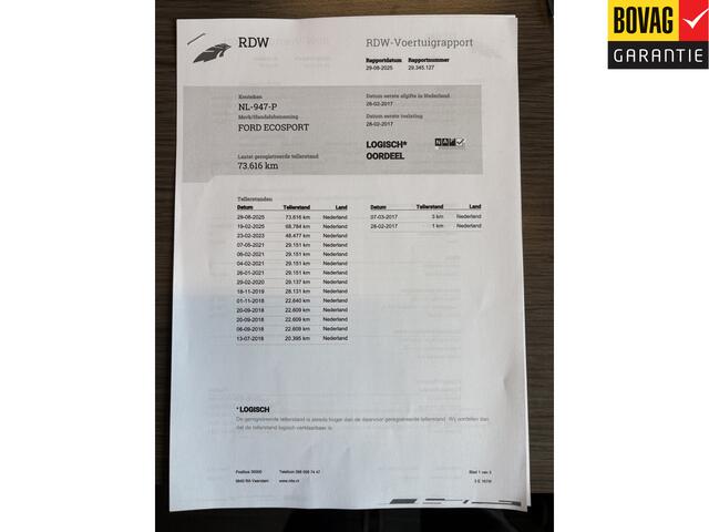 Ford ECOSPORT 1.0 EcoBoost Titanium 92kw ( Navigatie, Trekhaak, ECC Airco, Cruise Control) DIRECT RIJKLAAR!!