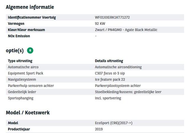 Ford ECOSPORT 1.0 126PK ST-Line / Black-line / Airco-ecc./ Navigatie / 1/2 Leder / Lmv./