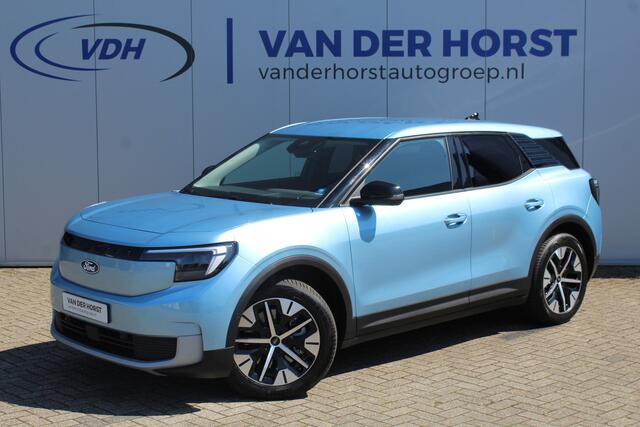 Ford EXPLORER Extended Range RWD 77kWh/286pk. Range 602km WLTP. Van ¤. 47650,- voor ¤. 39895,-. Fabr. garantie t/m 06-10-2028 ! Volautm. airco, elektr. achterklep, navigatie, stoel- en stuurwielverw., adaptieve cruise cntrl, lane- en side assist, 360gr. camera, LM wiel