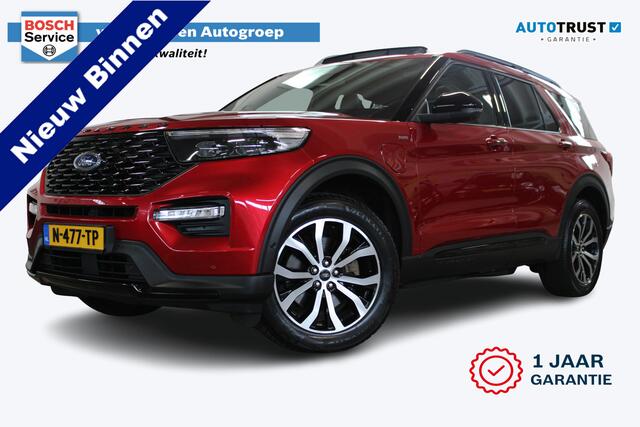 Ford EXPLORER 3.0 V6 EcoBoost PHEV ST-Line 7P. | Incl. 12 maanden garantie | Trekhaak | Stoel/stuur verwarming | Stoelventilatie | Adaptieve cruise control | Climate control | Apple carplay/Android auto | Memory seat | Schuif/kantel dak |