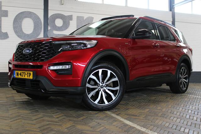 Ford EXPLORER 3.0 V6 EcoBoost PHEV ST-Line 7P. | Incl. 12 maanden garantie | Trekhaak | Stoel/stuur verwarming | Stoelventilatie | Adaptieve cruise control | Climate control | Apple carplay/Android auto | Memory seat | Schuif/kantel dak |