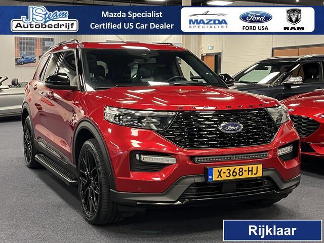 Ford EXPLORER 3.0 V6 EcoBoost PHEV ST-Line 457PK AWD | 7-Persoons | Trekhaak | Panodak | Side bars | 22inch