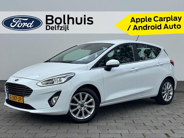 Ford FIESTA EcoBoost 100pk Titanium | Verwarmde voorruit | Camera | Navi | Cruise | Clima | Apple Carplay