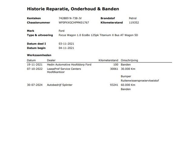 Ford FOCUS Wagon 1.0 EcoBoost Titanium X Business (126 PK) 1e-Eig. & Dealer-Onderh. BOVAG-Garantie. NL-Auto.