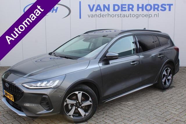 Ford FOCUS Wagon 1.0-155pk EcoBoost Mild-Hybrid Active AUTOMAAT ! Trekgewicht 1.500kg ! Ruim ¤. 9.000,- beneden de nieuwprijs ! Volautm. airco dual, navigatie, telefoonvoorb., adaptive cruise control, LED verlichting, metallic lak, camera, front-, lane- en side assi