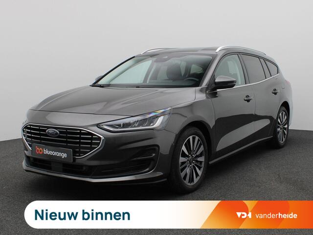 Ford FOCUS Wagon 1.0 EcoBoost Hybrid Titanium X 155PK Aut. Adaptieve Cruise Control, Navigatie, Side Assist, Full Led, Achteruitrijcamera, Elektr. Achterklep, Stuur- en stoelverwarming, Keyless, Apple Carplay/Android Auto, Getint Glas, Trekhaak, 17" LM Velgen