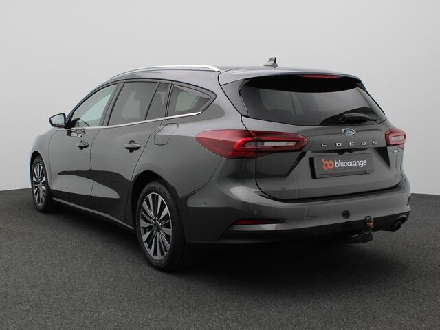 Ford FOCUS Wagon 1.0 EcoBoost Hybrid Titanium X 155PK Aut. Adaptieve Cruise Control, Navigatie, Side Assist, Full Led, Achteruitrijcamera, Elektr. Achterklep, Stuur- en stoelverwarming, Keyless, Apple Carplay/Android Auto, Getint Glas, Trekhaak, 17" LM Velgen