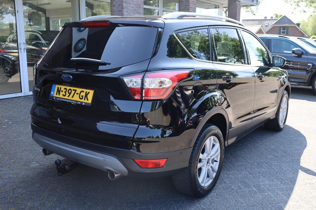 Ford KUGA 1.5 EcoBoost Titanium TREKHAAK-ELEC HALF-LEER STUUR/RUIT/STOEL/VERW. CARPLAY NAVI CLIMA CRUISE VOICE 2xPDC 17''LMV