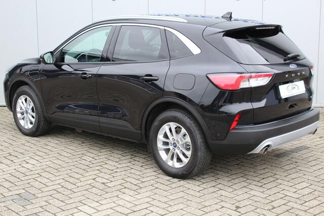 Ford KUGA 2.5-225 pk PHEV Titanium X. Hybride rijden voor een reële prijs ! Stoel-, stuur- en voorraamverw., navigatie, telefoonvoorb., B&O soundsyst., side- en lane assist, adaptieve cruise cntrl, elektr. achterklep, elektr. verstelb., best. stoel, lm wielen, keyl