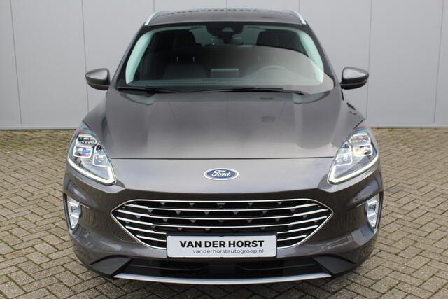 Ford KUGA 2.5-225pk PHEV Titanium X. Hybride rijden voor een reële prijs ! Stoel-, stuur- en voorraamverw., navigatie, telefoonvoorb., B&O soundsyst., side- en lane assist, adapt. cruise cntrl, elektr. achterklep, elektr. verstelb., best. stoel, lm wielen, camera v