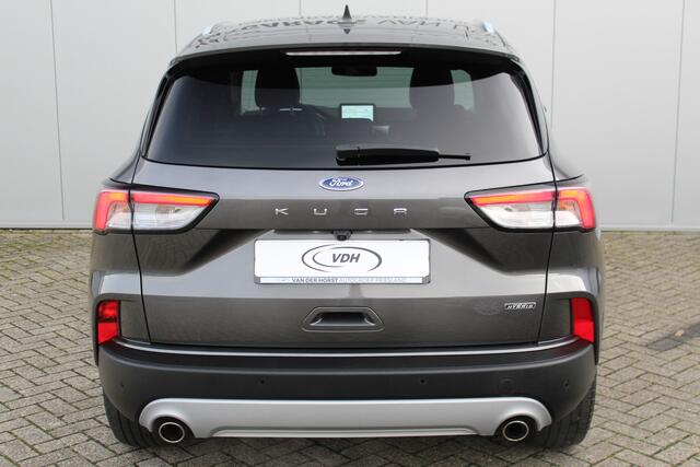 Ford KUGA 2.5-225pk PHEV Titanium X. Hybride rijden voor een reële prijs ! Stoel-, stuur- en voorraamverw., navigatie, telefoonvoorb., B&O soundsyst., side- en lane assist, adapt. cruise cntrl, elektr. achterklep, elektr. verstelb., best. stoel, lm wielen, camera v