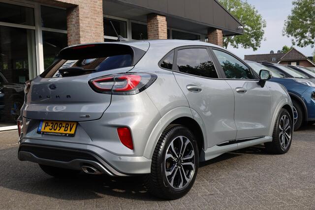 Ford PUMA 1.0 EcoBoost Hybrid ST-Line STUUR/RUIT/STOELVERWARMING DAB CARPLAY NAVI CRUISE CLIMA 17"LMV PDC ZWARTE-HEMEL ALL-SEASONS!