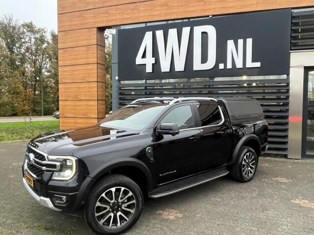 Ford RANGER 3.0 V6 AUT 240 PK 4X4 EURO 6 VAN 3500KG PLATINUM BPM VRIJ ! 2024 V.A ¤ 63.900 EXCL LAATSTE KANS VOOR BPM VRIJE BEDRIJFSAUTO - LEDER-NAVI CLIMA ADAPTIVE CRUISE - 3500 KG TREKKRACHT afgebeelde multi functionele hardtop en lades tegen meerprijs . we richten