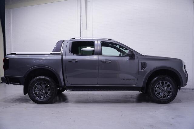 Ford RANGER 3.0 TDCi 240 pk V6 Wildtrack 2-Zits Navi, LED, Elek. Rollcover Laadruimte, 360 Camera, Leder Zwart, Trekhaak 3.500 kg, Nieuw