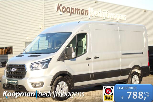 Ford TRANSIT 350 2.0TDCI 165pk L3H2 Limited | Automaat | L+R Zijdeur | 360° Camera | Adap. Cruise | Carplay/Android | Lease 788,- p/m