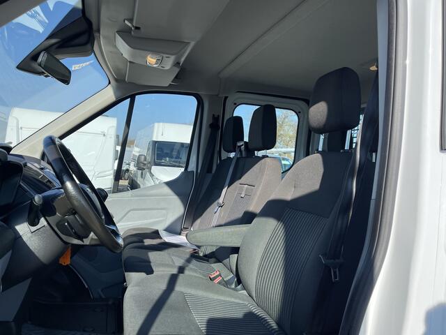 Ford TRANSIT 350 2.0 TDCI L3H1 DC 7 persoons pickup / vaste prijs rijklaar ¤ 18.950 ex btw / lease vanaf ¤ / airco / cruise / open laadbak / trekhaak 2650 kg / euro 6 diesel