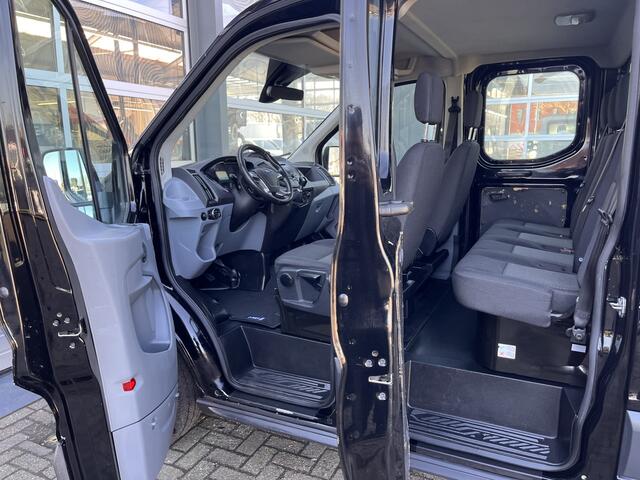 Ford TRANSIT 350 2.0 TDCI L4 DC Cruise controle Trekhaak 2800kg trekgewicht 6-Persoons Telefoonverbinding 1e eigenaar Open laadbak Pick up p-up bakwagen Euro 6