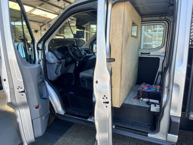 Ford TRANSIT 350 2.0 TDCI L3H1 DC Laadkraan Telefoonverbinding 3-Persoons Telefoonverbinding 1e eigenaar Pick up p-up bakwagen Euro 6 Bpm vrij voor ondernemers