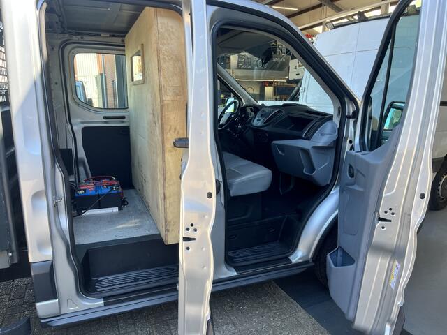 Ford TRANSIT 350 2.0 TDCI L3H1 DC Laadkraan Telefoonverbinding 3-Persoons Telefoonverbinding 1e eigenaar Pick up p-up bakwagen Euro 6 Bpm vrij voor ondernemers