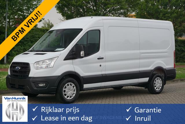 Ford TRANSIT 350L 130PK L3H2 Trend LDT BPM VRIJ!! 12" Sync Apple CP/Android A, Camera, Trekhaak!! NR. W02*