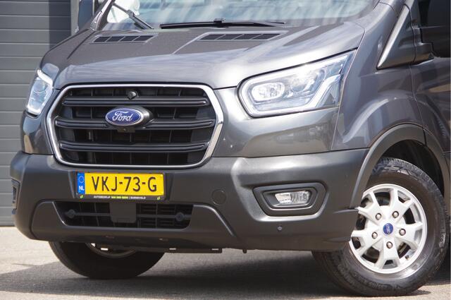 Ford TRANSIT 350 2.0 TDCI L3H2 DC-5P, XENON, 2X SCHUIFDEUR, TREKHAAK, ADAPT. CRUISE, STANDKACHEL, CAMERA, NAVI, AIRCO, STOELVERWARMING, APPLE CARPLAY, DUBBELE CABINE