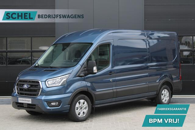 Ford TRANSIT 350 2.0 TDCI L3H2 Limited 165pk - Adaptive Cruise - Luchtvering - Blind Spot - 360 camera - Navigatie - Stoel-Stuurverwarming - Trekhaak - Rijklaar