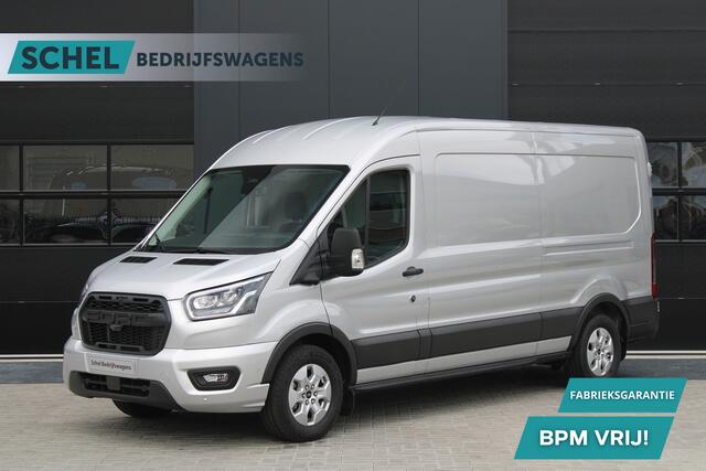 Ford TRANSIT 350 2.0 TDCI L3H2 Limited 165pk - Adaptive Cruise - Luchtvering - Blind Spot - 360 camera - Raptor Grill - Stoel-Stuurverwarming - Trekhaak - Rijklaar
