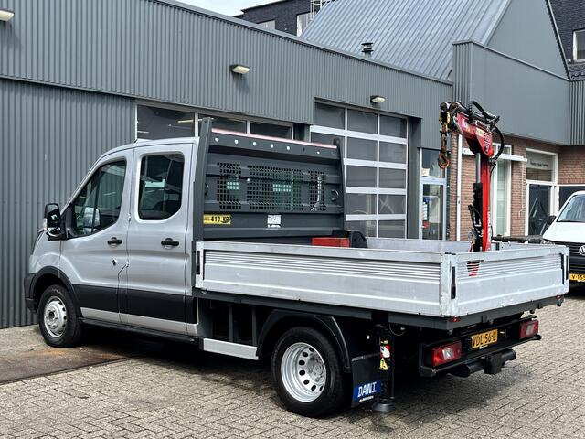 Ford TRANSIT 350 2.0 TDCI DC Laadkraan Telefoonverbinding 3-Persoons Telefoonverbinding 1e eigenaar Pick up p-up bakwagen Euro 6 Bpm vrij voor ondernemers
