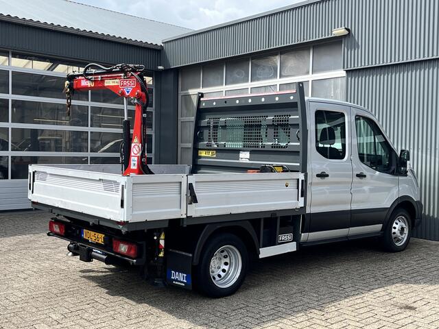 Ford TRANSIT 350 2.0 TDCI DC Laadkraan Telefoonverbinding 3-Persoons Telefoonverbinding 1e eigenaar Pick up p-up bakwagen Euro 6 Bpm vrij voor ondernemers