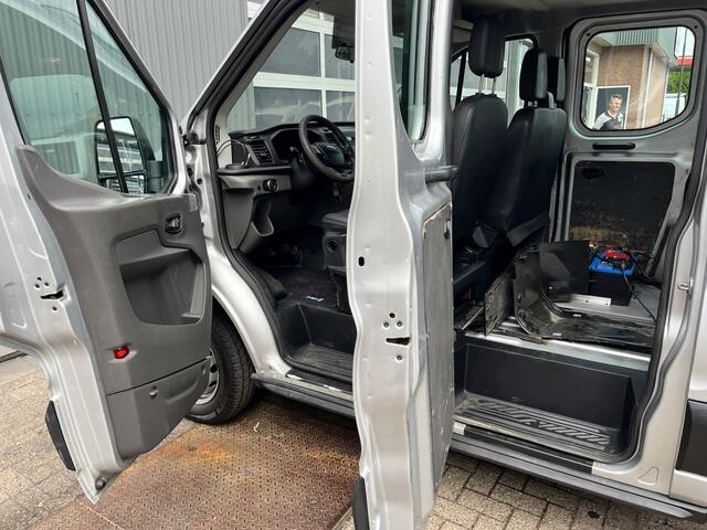 Ford TRANSIT 350 2.0 TDCI DC Laadkraan Telefoonverbinding 3-Persoons Telefoonverbinding 1e eigenaar Pick up p-up bakwagen Euro 6 Bpm vrij voor ondernemers
