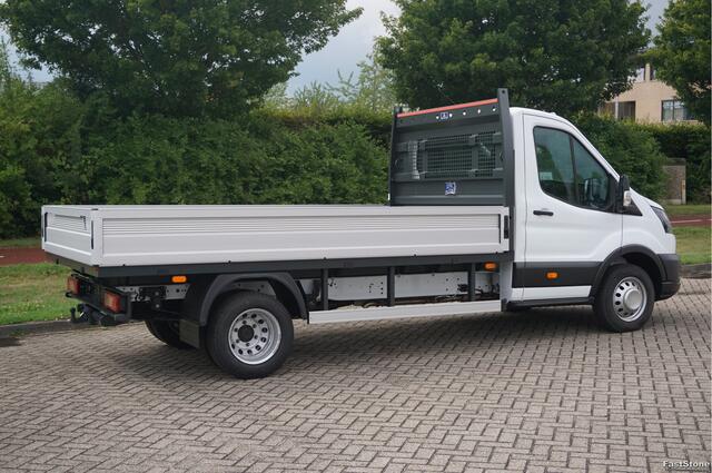 Ford TRANSIT 350L Open laadbak 170PK Dubbellucht L3 Airco, Camera, 3.5T, 230V Omv. Trekhaak! NR. 411