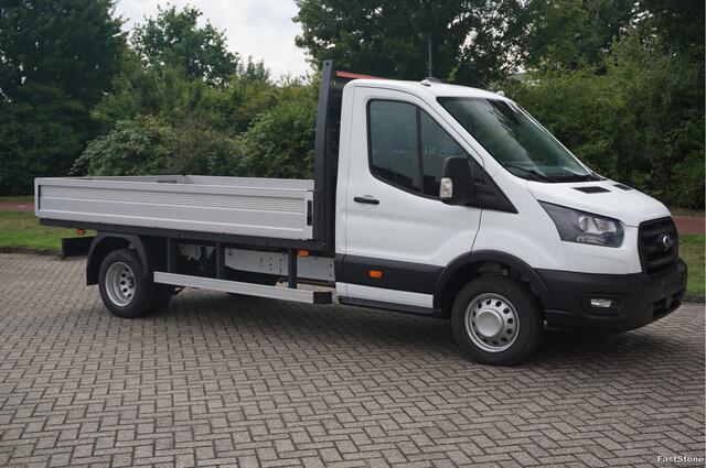 Ford TRANSIT 350L Open laadbak 170PK Dubbellucht L3 Airco, Camera, 3.5T, 230V Omv. Trekhaak! NR. 411