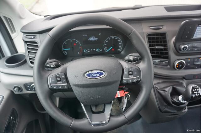 Ford TRANSIT 350L Open laadbak 170PK Dubbellucht L3 Airco, Camera, 3.5T, 230V Omv. Trekhaak! NR. 411